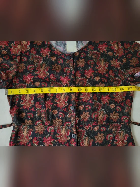 NORTHERN REFLECTIONS 90s floral paisley maxi dress with short sleeves - Picture 8 of 13